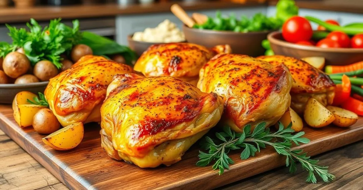 contramuslos de pollo al horno