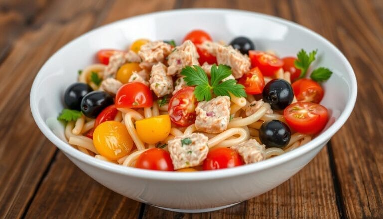 ensalada de pasta con atun