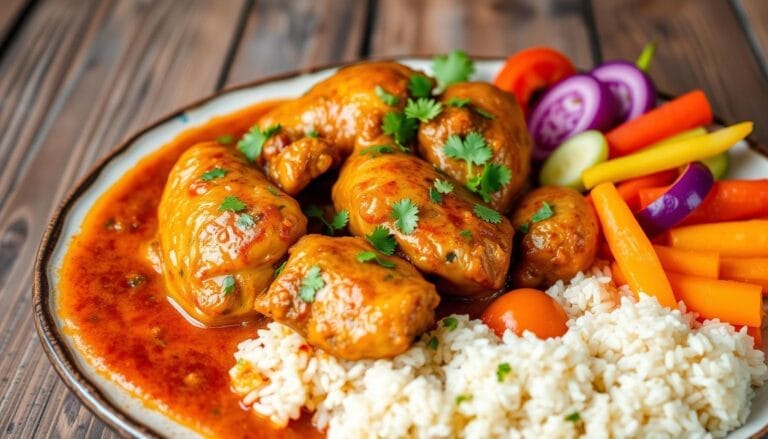 muslos de pollo en salsa