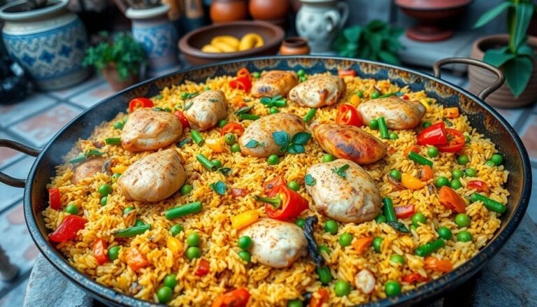 paella de pollo