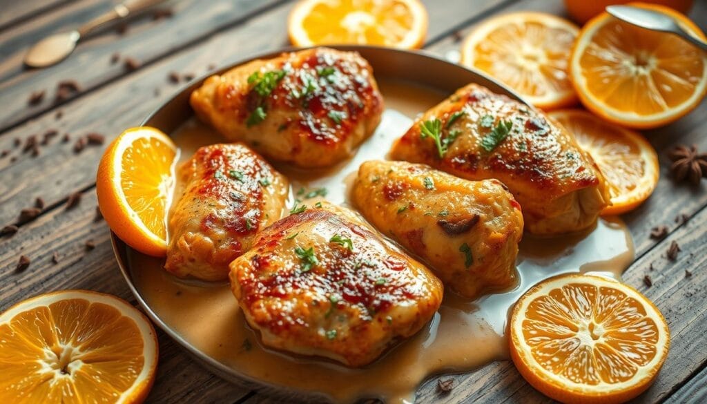 pollo en salsa de naranja