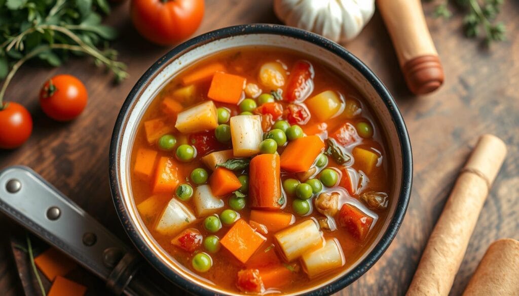 sopa de verduras casera