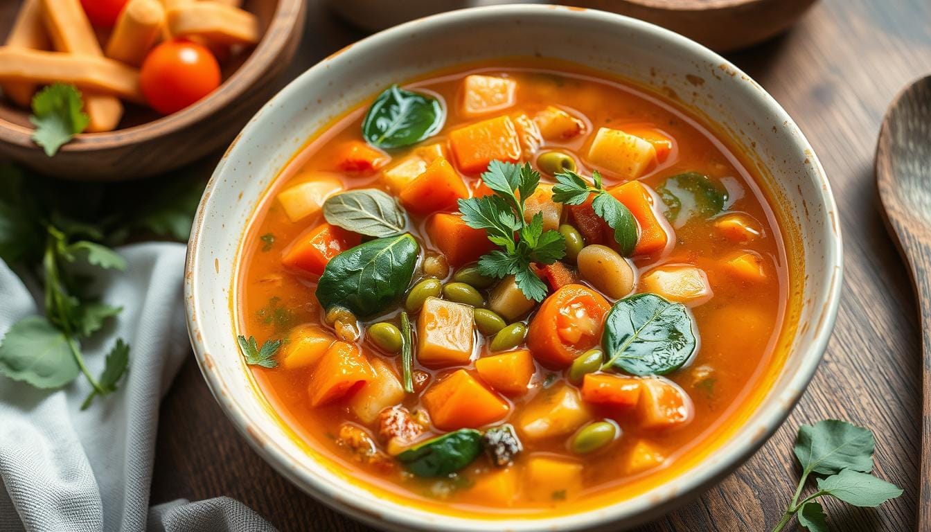 sopa de verduras casera